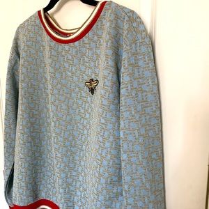 H&M Metallic Beaded Bee Sweater